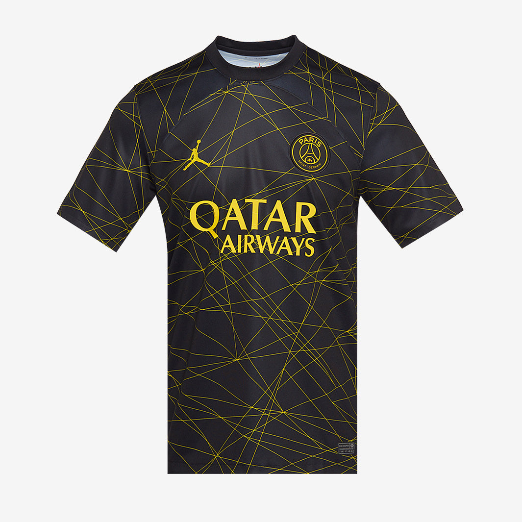Jordan PSG 23/24 4th Dri-Fit Stadium SS Shirt-Black/Tour Yellow