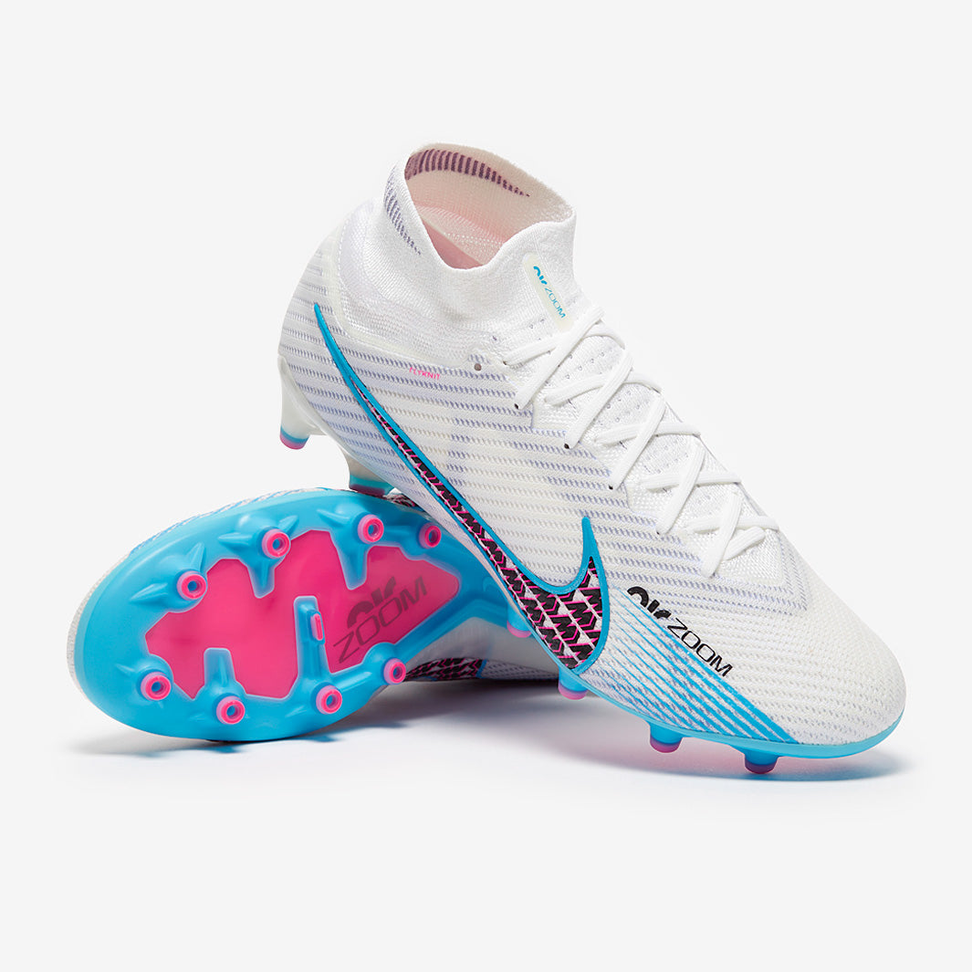 Nike Air Zoom Mercurial Superfly IX Elite Pro AG - White/Baltic