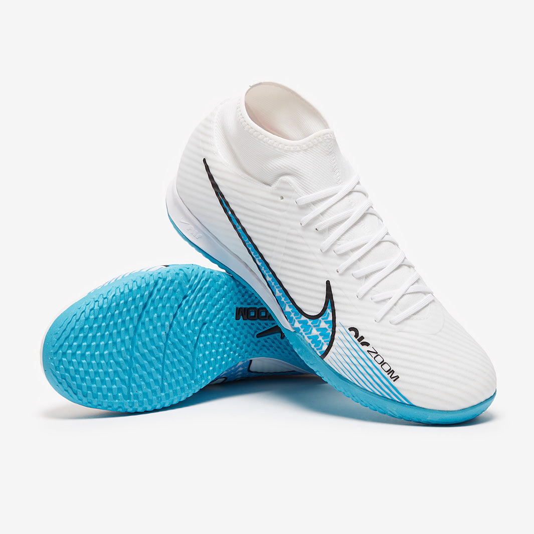 Nike Air Zoom Mercurial Superfly IX Academy IC - White/Baltic Blue
