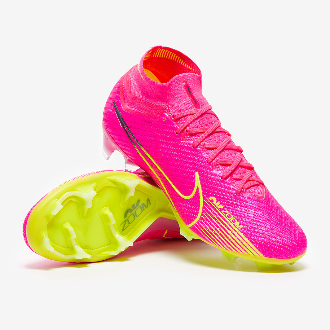 Nike Mercurial サッカーシューズ ピンク/イエロー Nike Air Zoom Mercurial Superfly IX Elite FG - Pink Blast/Volt