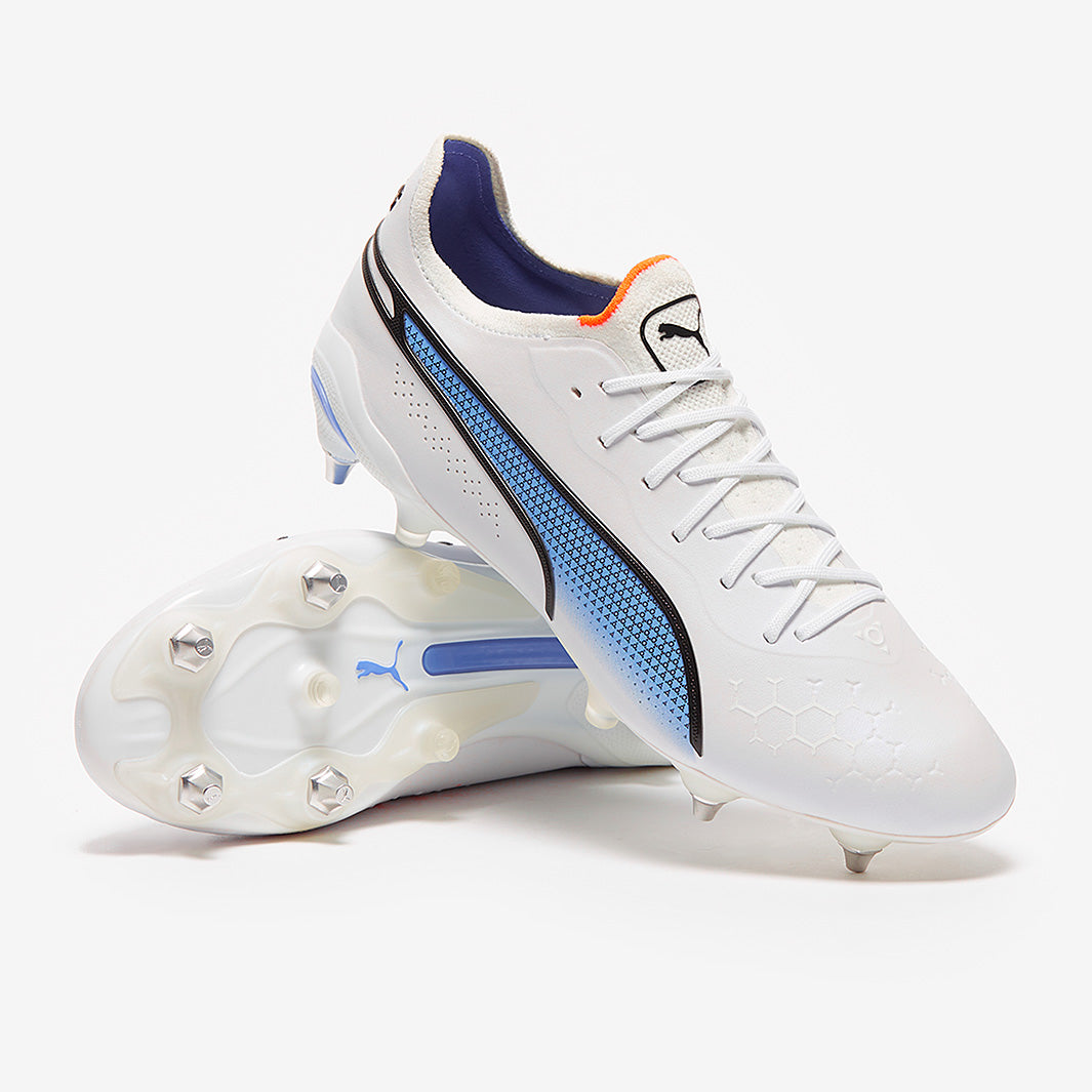 プーマキング sg Puma King Ultimate SG - Puma White/Puma Black/Blue Glimmer/Puma
