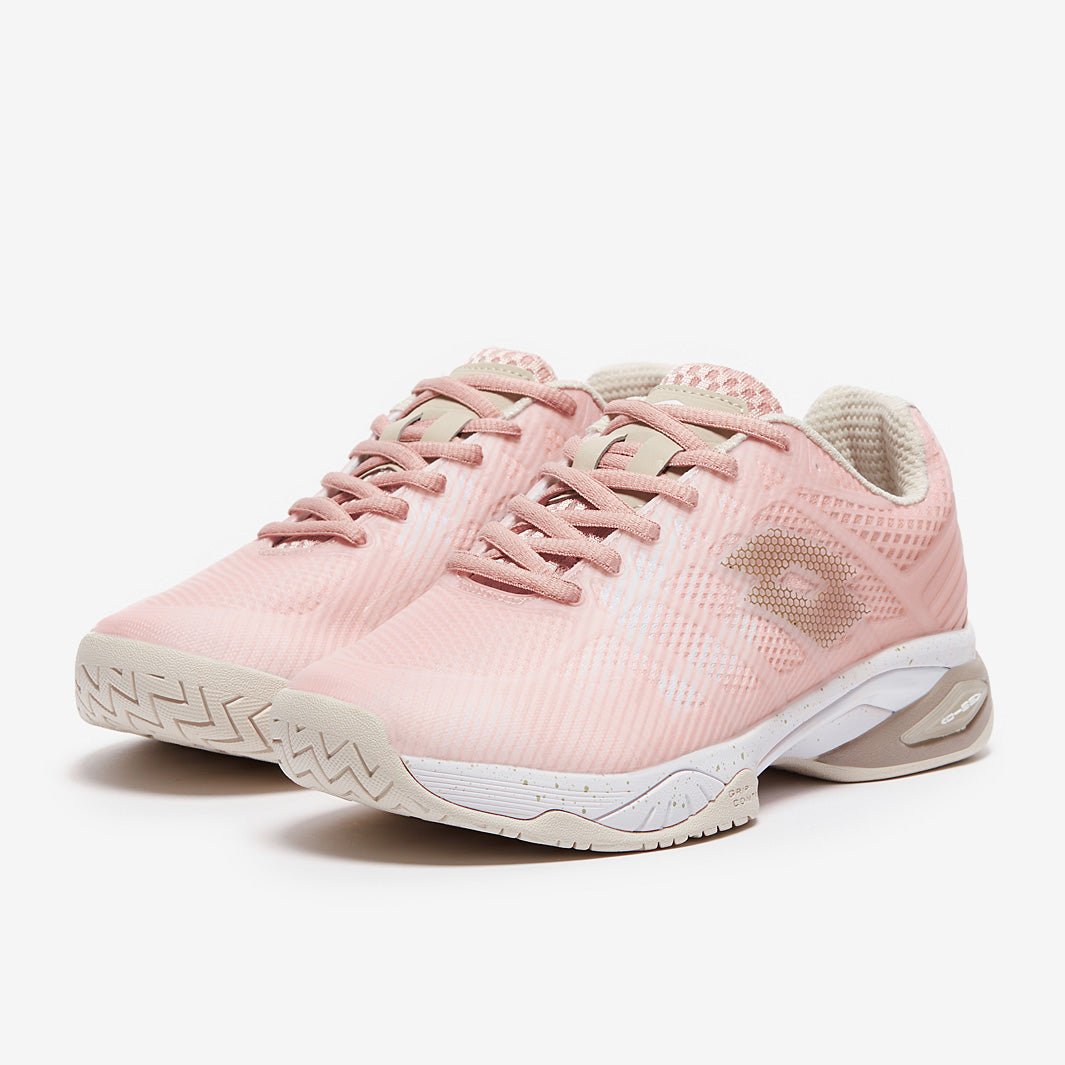 Lotto Womens Mirage 300 III SPD - All White/Light Platino/Peach