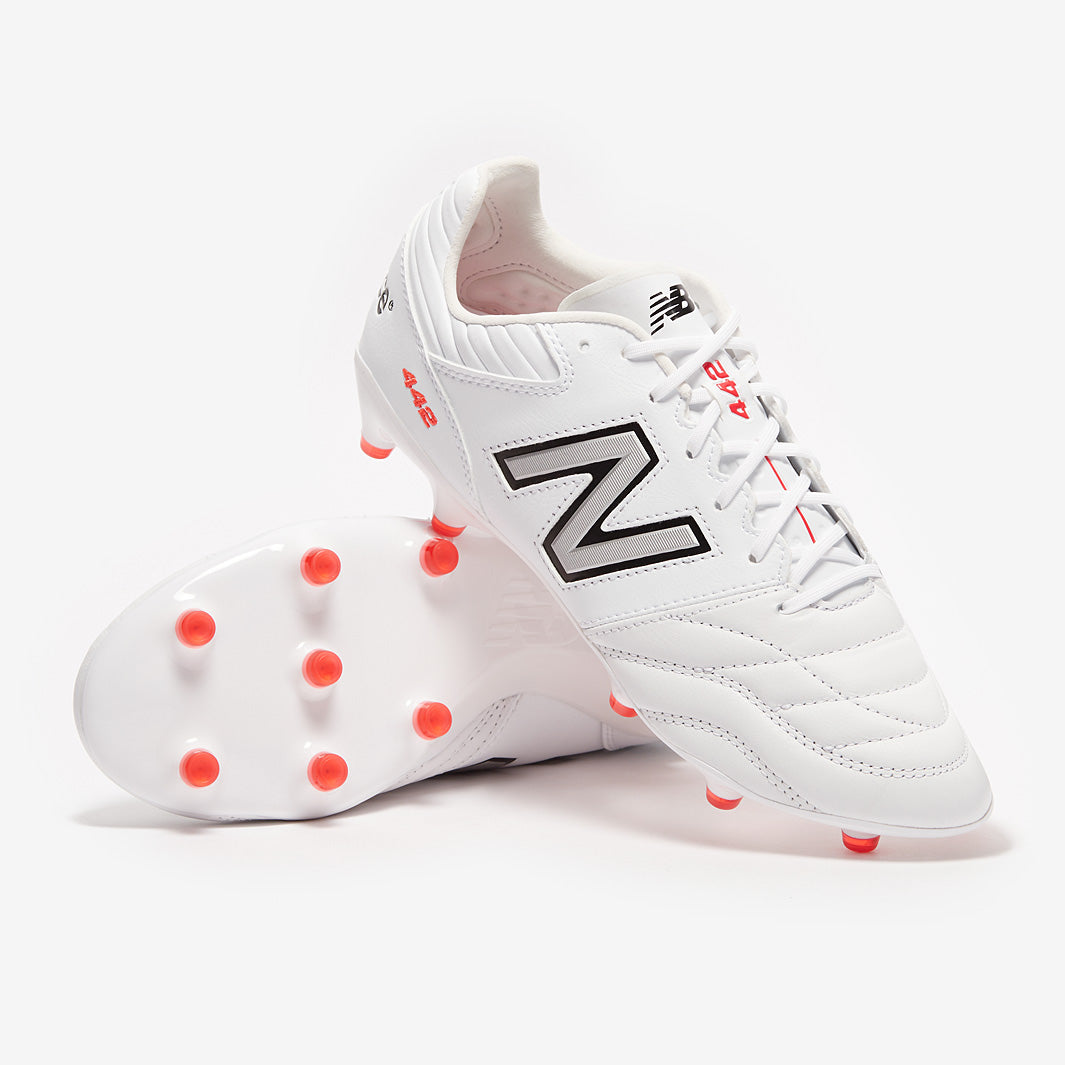 New Balance 442 V2 Pro FG - White - Mens Cleats