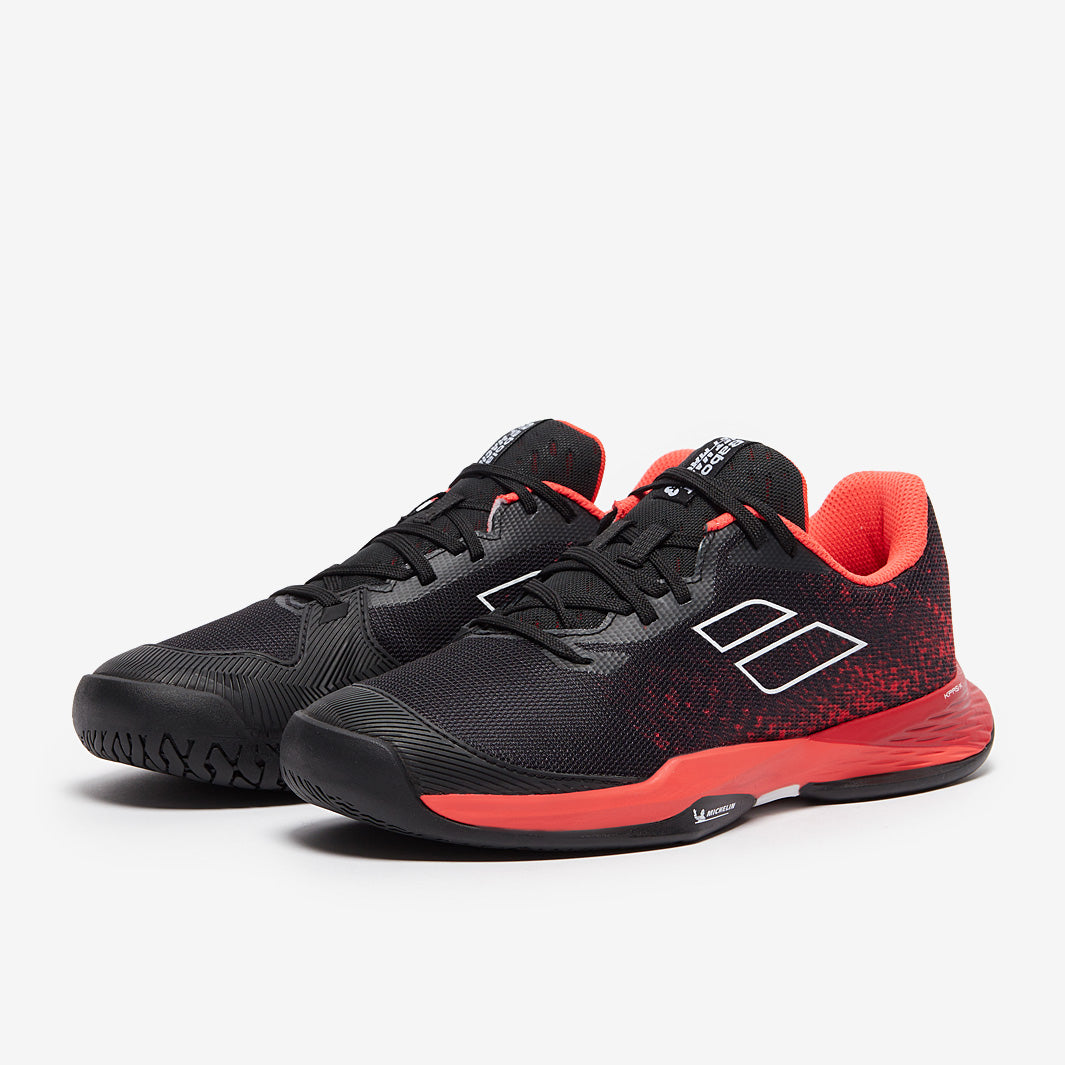 Babolat Boys Jet Mach 3 All Court - Black/Poppy Red - Boys Shoes
