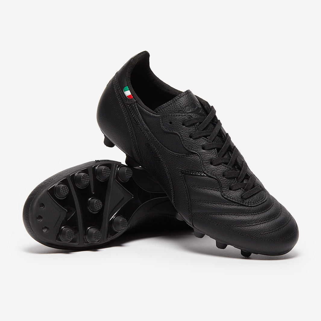 Diadora Brasil Made in Italy OG FG - Black/Black - Mens Boots