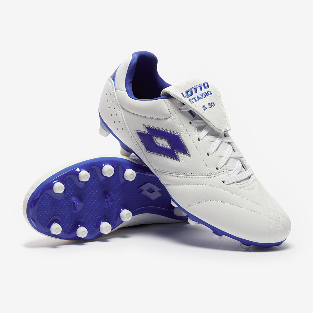 Lotto Stadio 200 III FG 50th Anniversary - All White/Pacific Blue