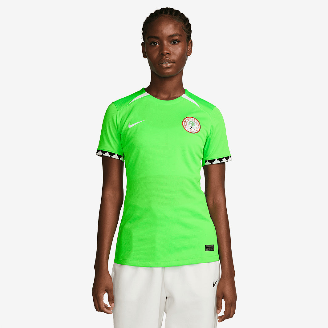 Nike Women's World Cup Kits Nike Womens Nigeria 2023 Dri-Fit Stadium SS Home Jersey Poison  Green/White/White Womens Replica