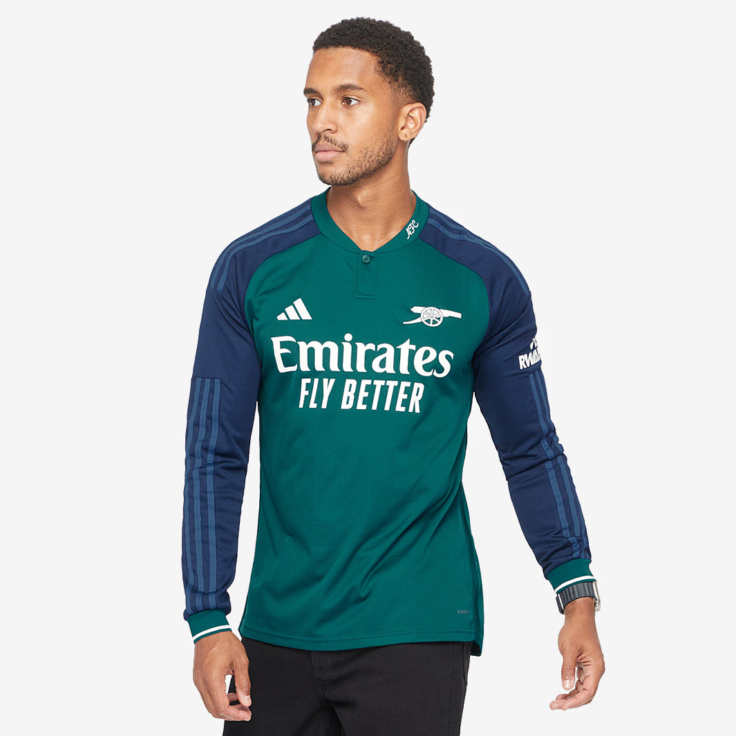 adidas Arsenal 23/24 Third Shirt LS - Rich Green/Collegiate Navy