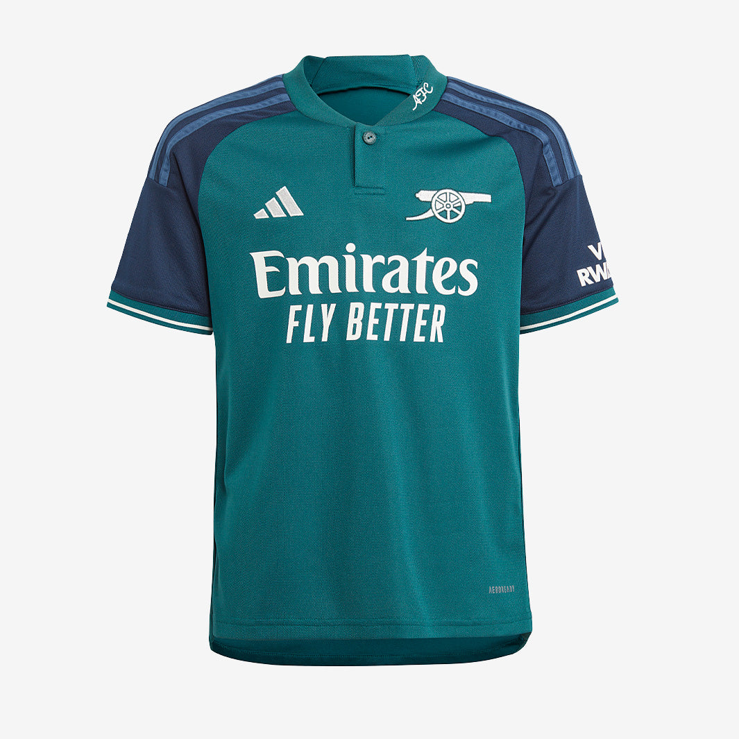 Arsenal 23/24 3rd Kid NO.18 冨安 adidas Arsenal 23/24 Kids Third Shirt - Rich Green/Collegiate Navy