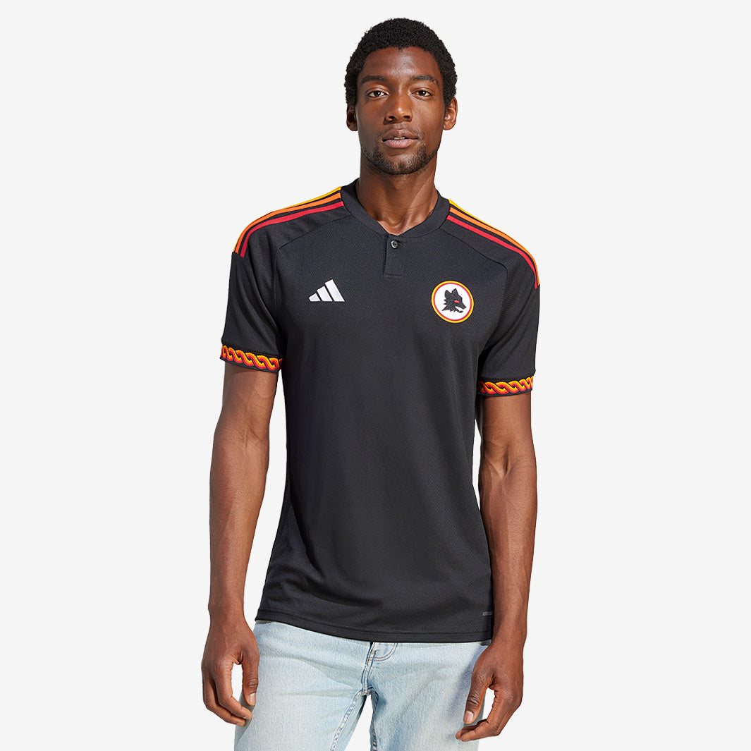 adidas Roma 23/24 Third Shirt - Black - Mens Replica