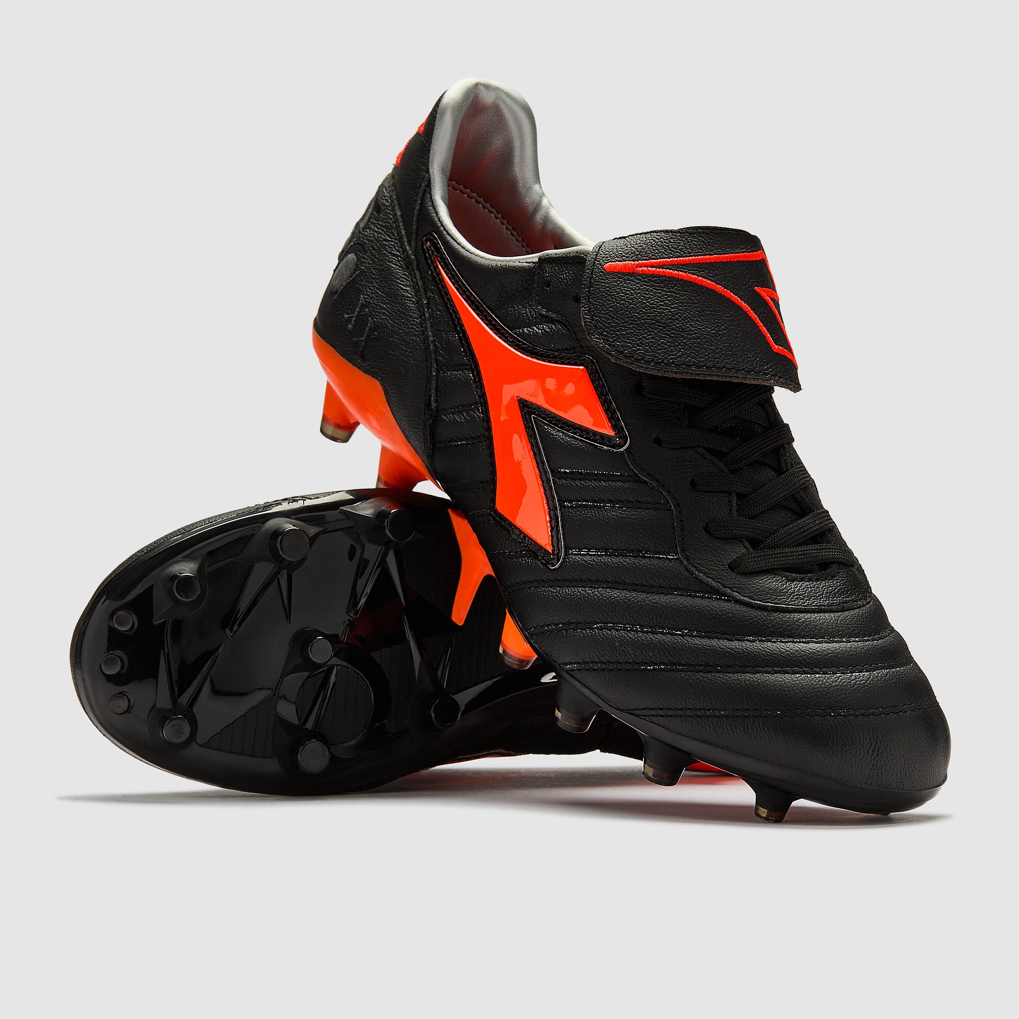 Diadora Brasil Nove Elite Made In Italy Firm Ground - Black/Fluo