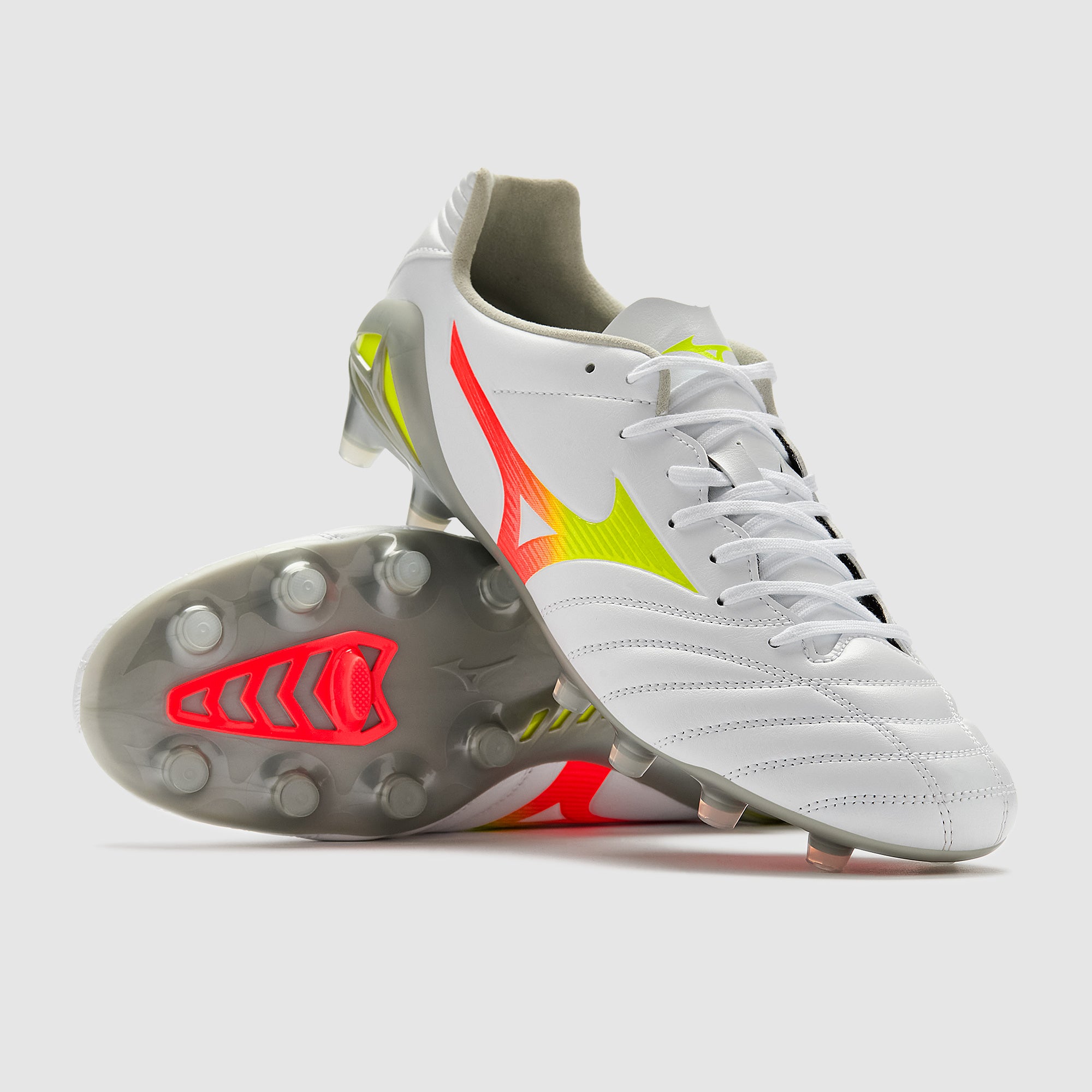 Mizuno Monarcida Neo III Pro Firm Ground - White/Evening Primrose