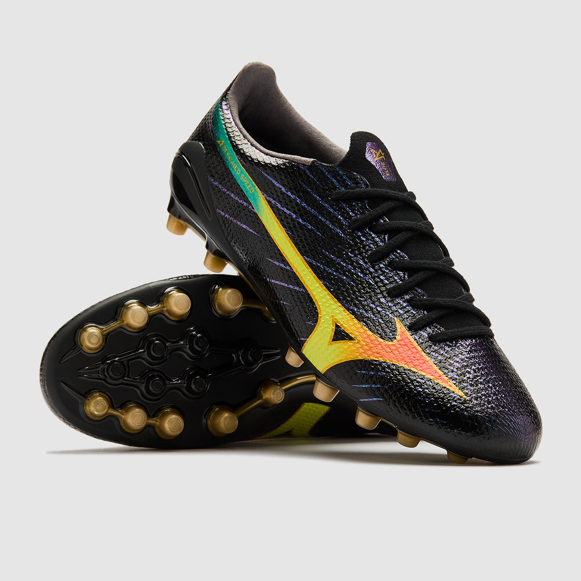 Mizuno Alpha III Elite Artificial Grass - Black/Lava Orange