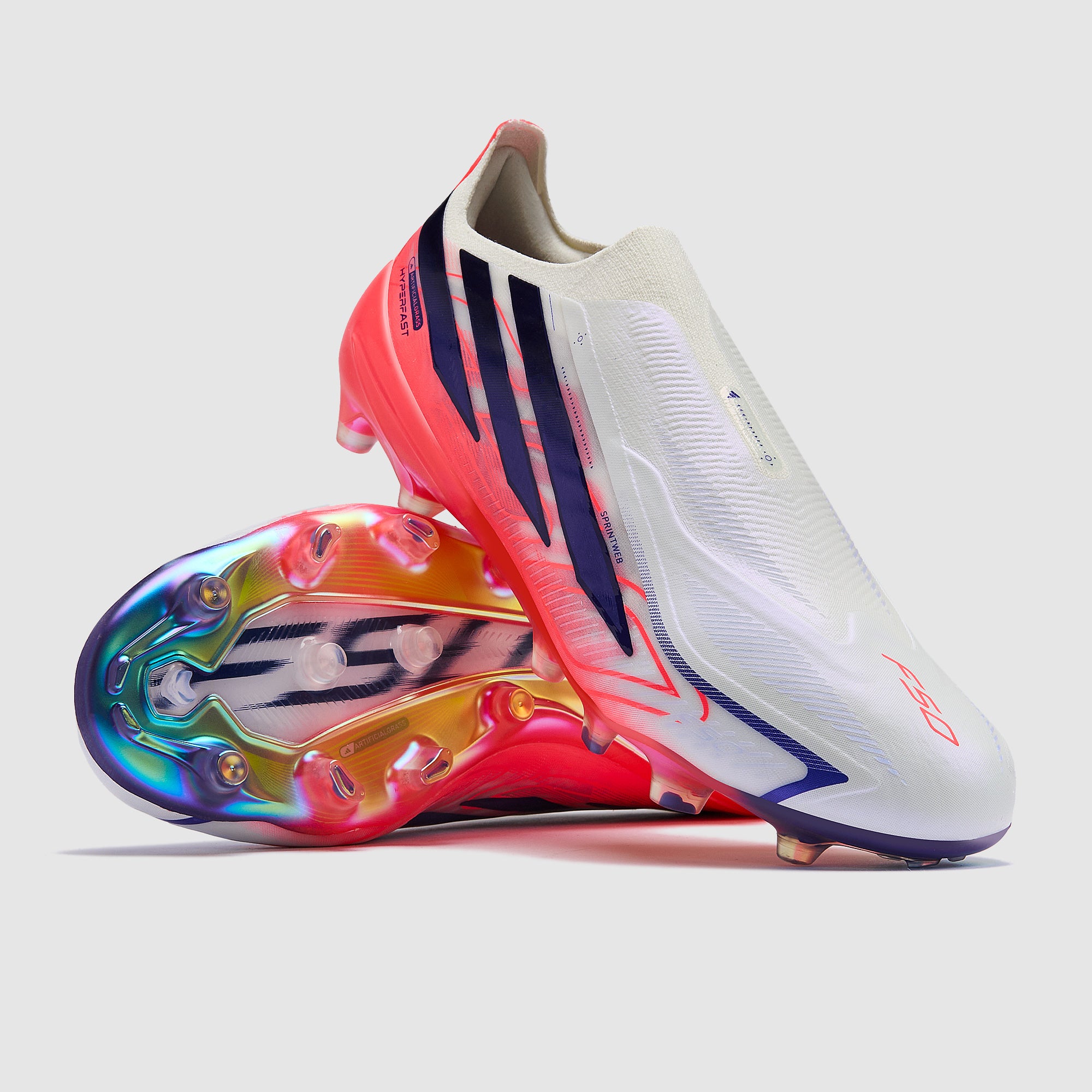 adidas F50 Hyperfast Elite Laceless Artificial Grass - Ftwr White