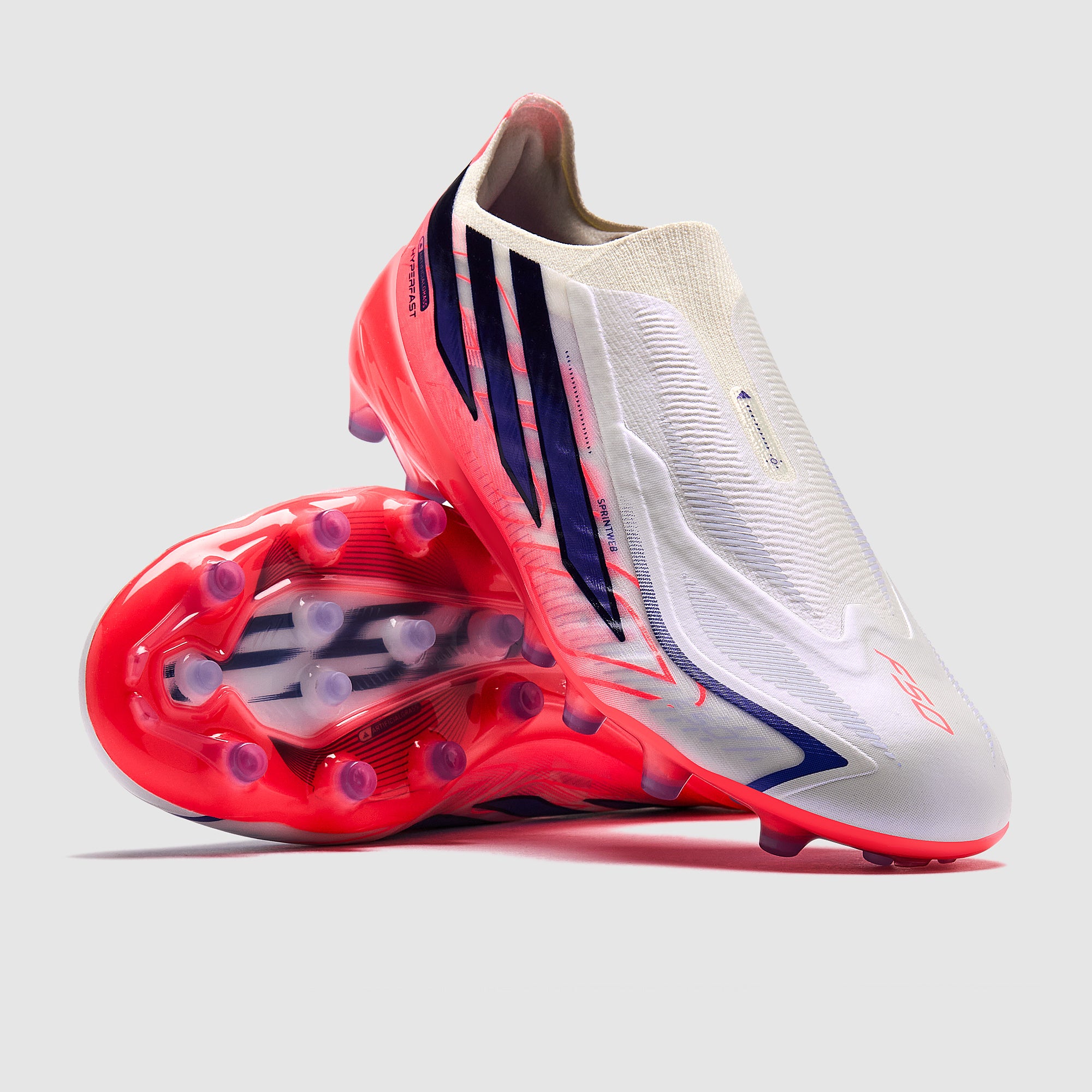 adidas F50 Hyperfast Pro Laceless Artificial Grass - Ftwr White