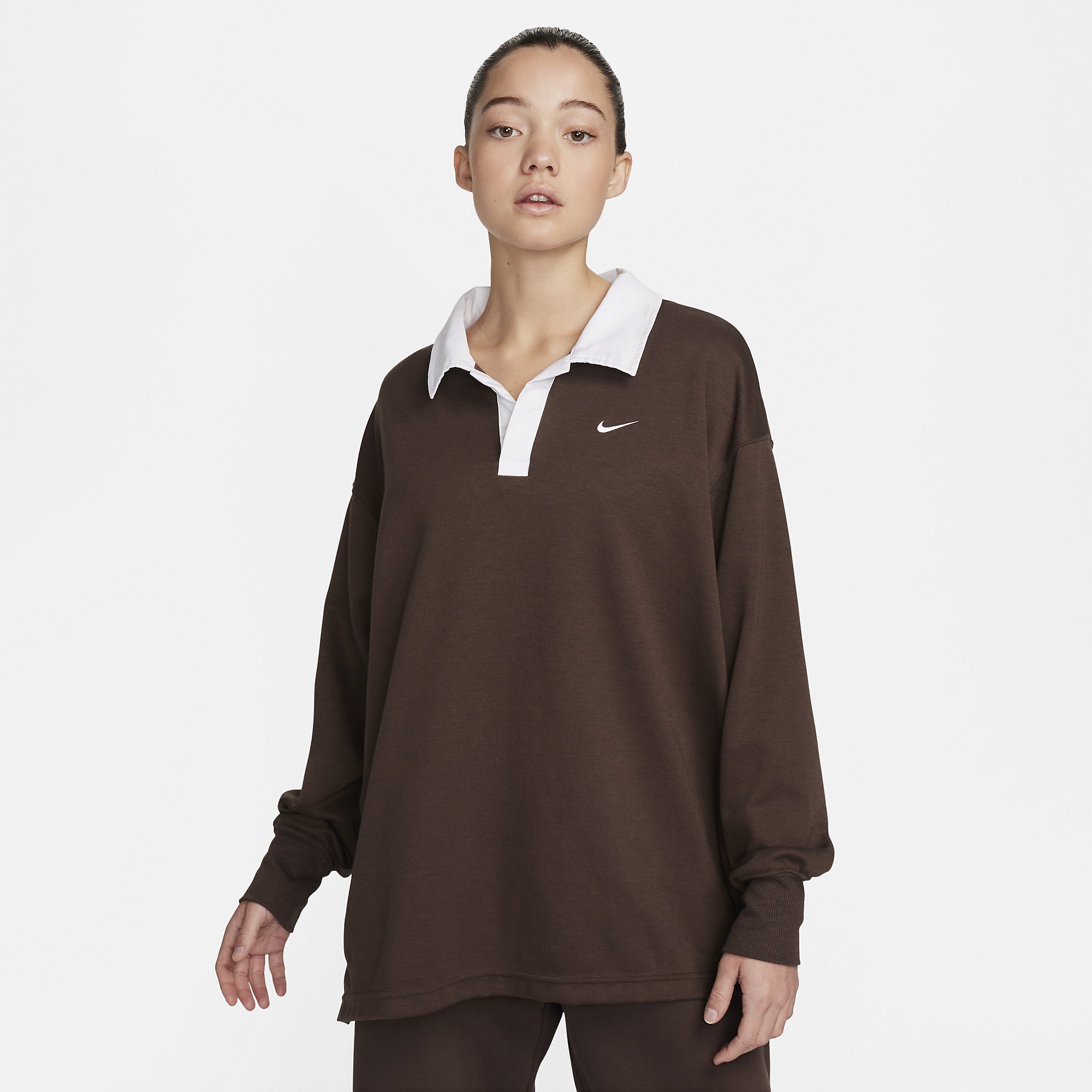 Nike Women's Oversized Long-Sleeve Polo Sportswear Essential