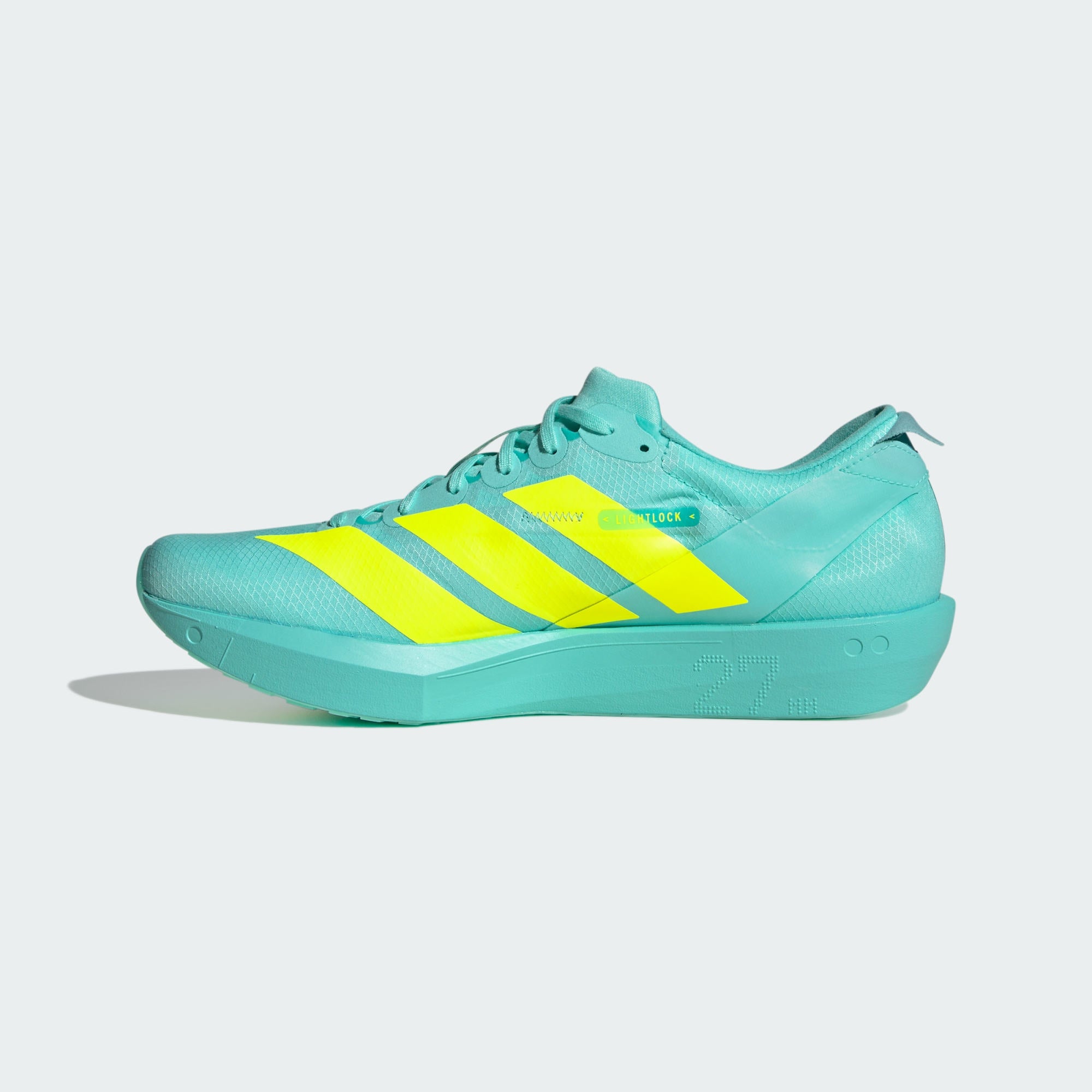 adidas adizero adios 9 - Flash Aqua/Lucid Lemon/Zero Met. - Mens Shoes