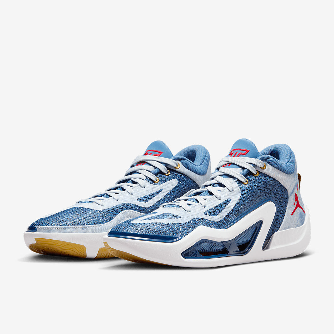 バスケットボールシューズ￼Jordan Jayson Tatum 1 Jordan Tatum 1 - Stone Blue/University Red/Mystic Navy - Mens Shoes