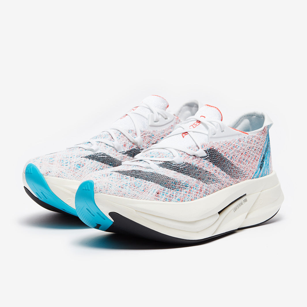 しらすPrime adidas adizero Prime X 2 Strung - Ftwr White/Core Black/Lucid Cyan