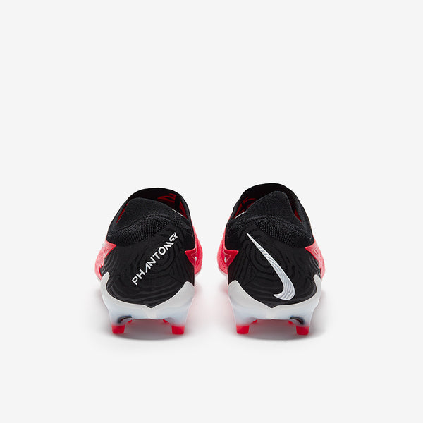 Black and red football boots with 'Phantom' branding on a white background