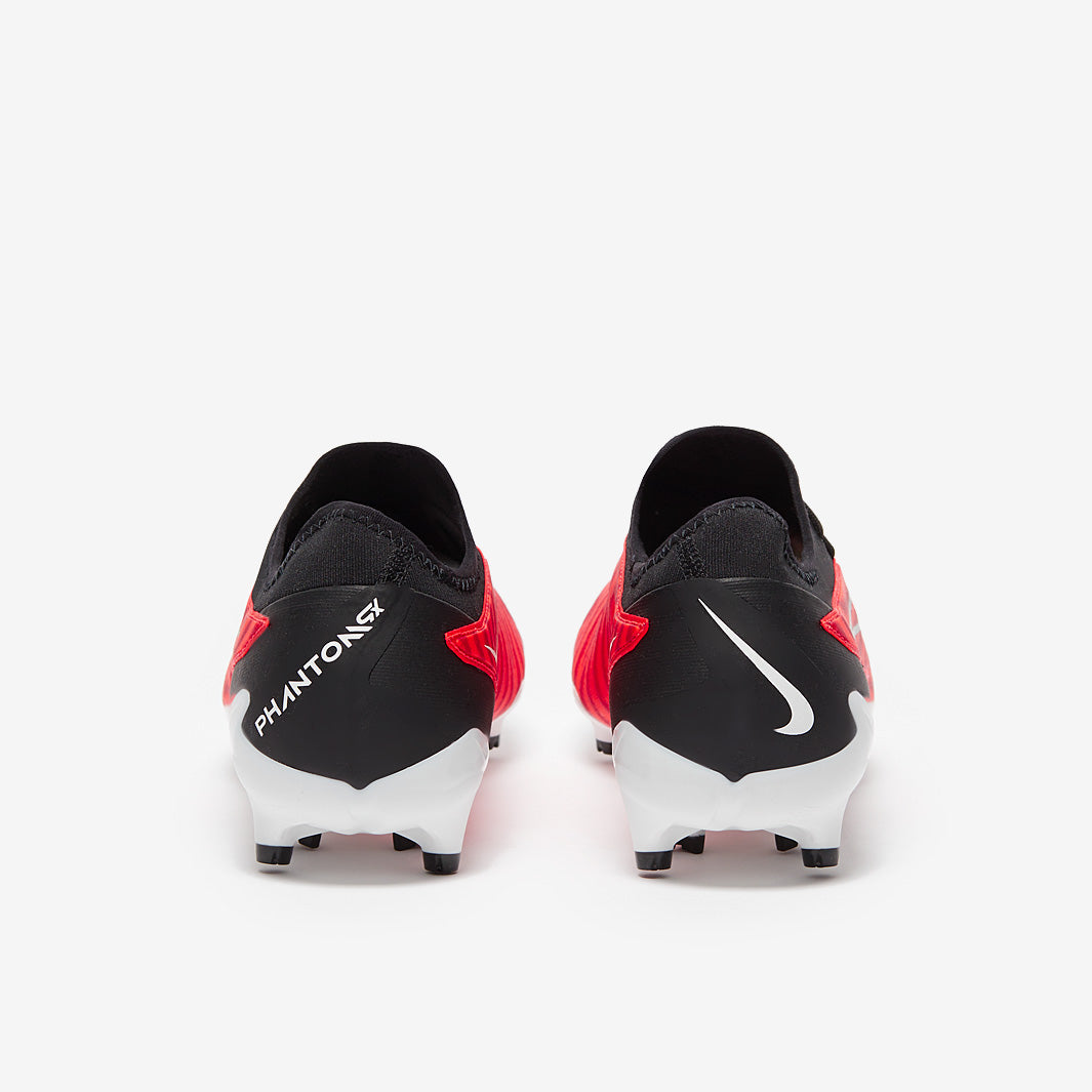 Black and red football boot with Nike logo on a white background