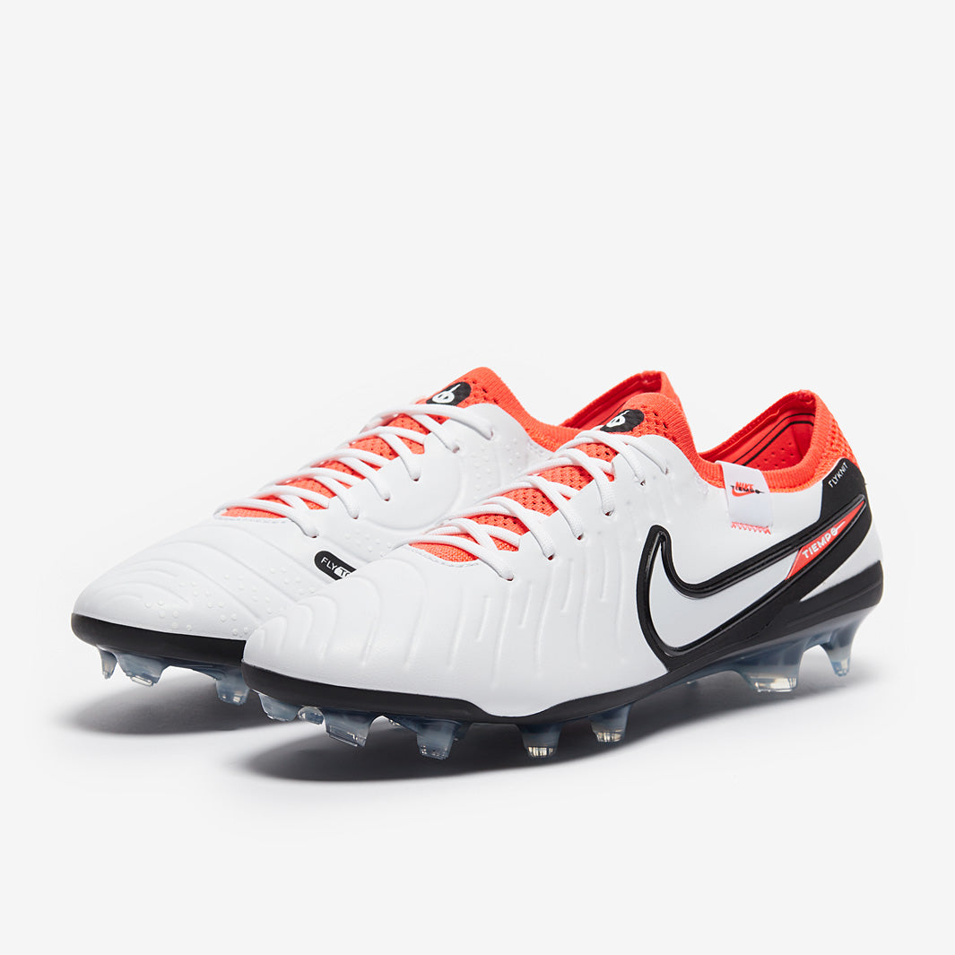 Nike Tiempo Legend X Elite FG - White/Black/Bright Crimson - Mens