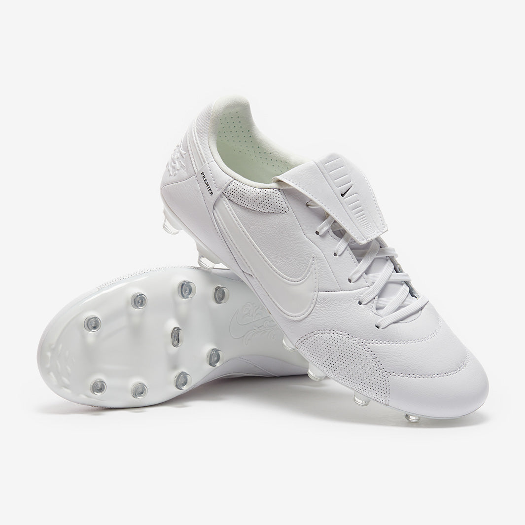 Nike The Premier III FG - White/White/White - Mens Cleats