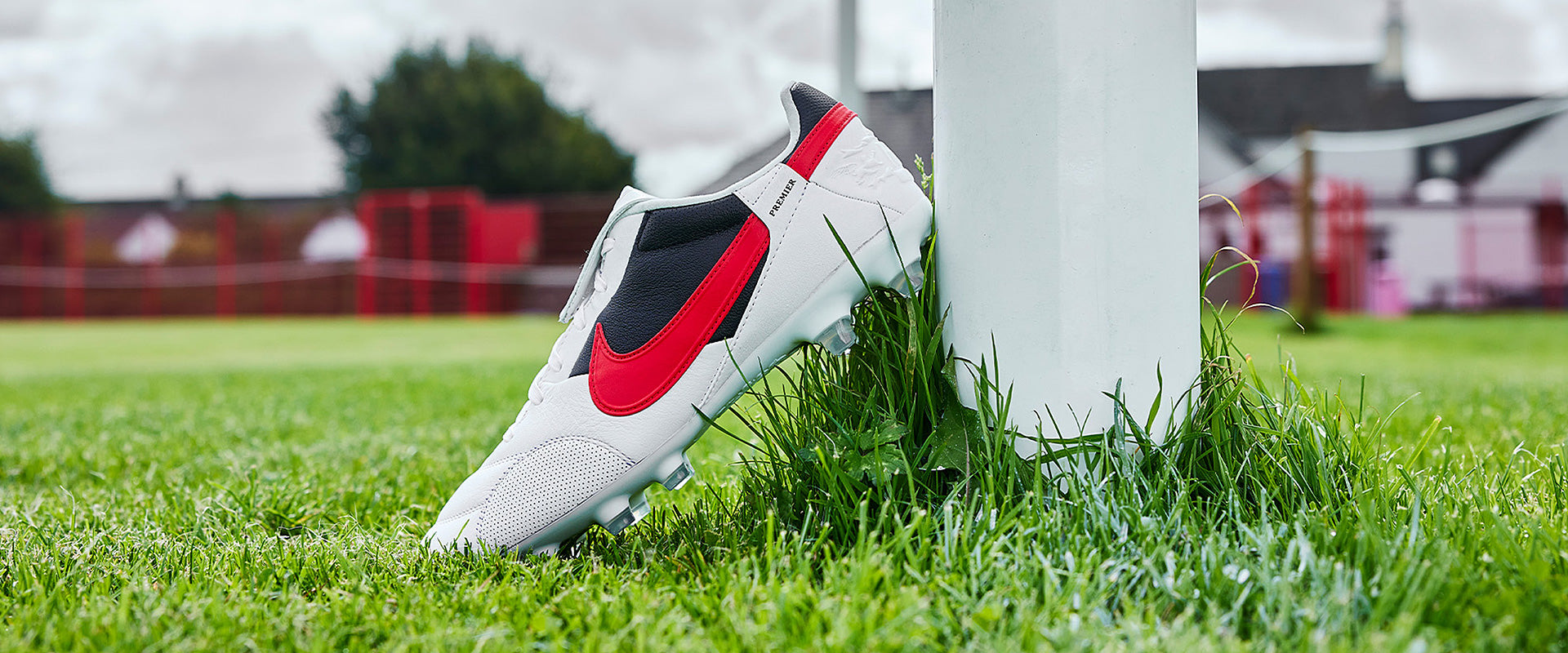 Nike The Premier III FG - White/University Red/Black - Mens Boots