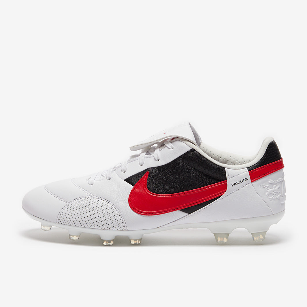 Nike The Premier III FG - White/University Red/Black - Mens Boots