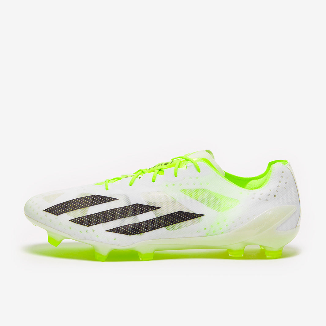 adidas X Crazyfast+ FG - White/Core Black/Lucid Lemon - Mens Boots