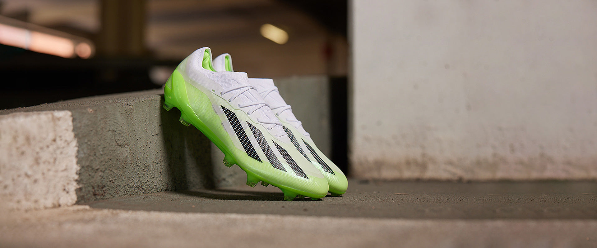 adidas X Crazyfast.1 FG - White/Core Black/Lucid Lemon - Mens Boots
