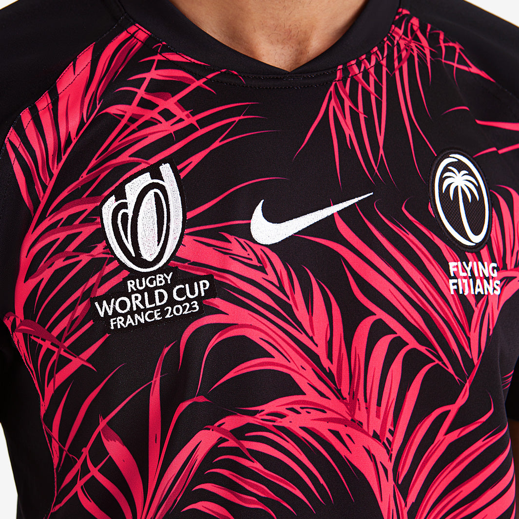 Nike Fiji RWC23 Stadium Away Shirt - Black - Mens Replica
