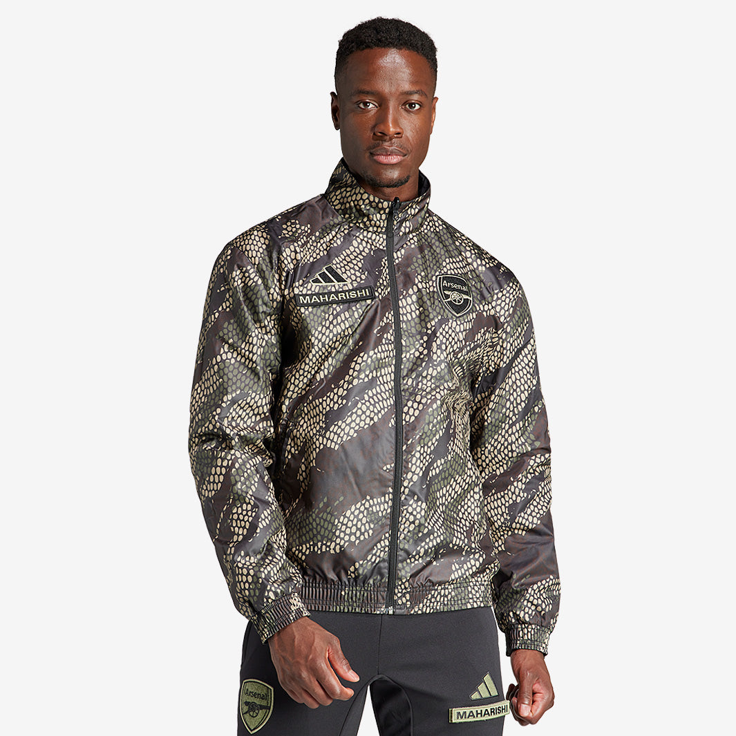 adidas Arsenal x Maharishi 23/24 Anthem Jacket - Black/Tengreen