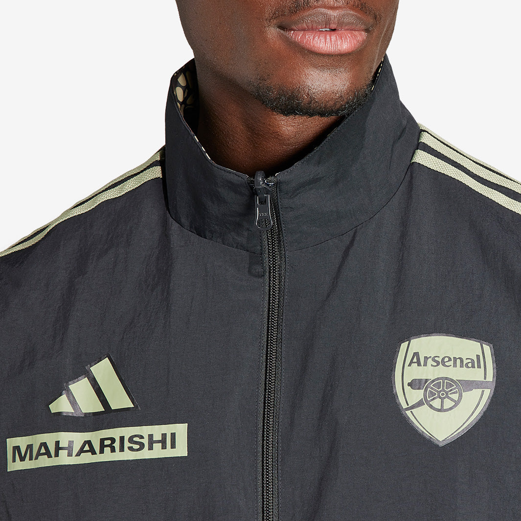 adidas Arsenal x Maharishi 23/24 Anthem Jacket - Black/Tengreen