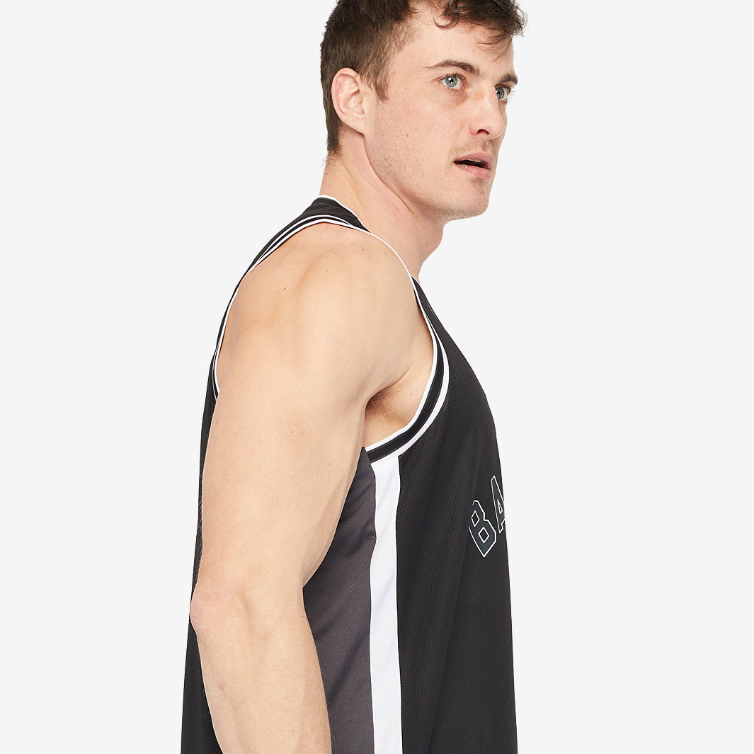 Macron Barbarians 23/24 Training Basketball Singlet - Black - Mens