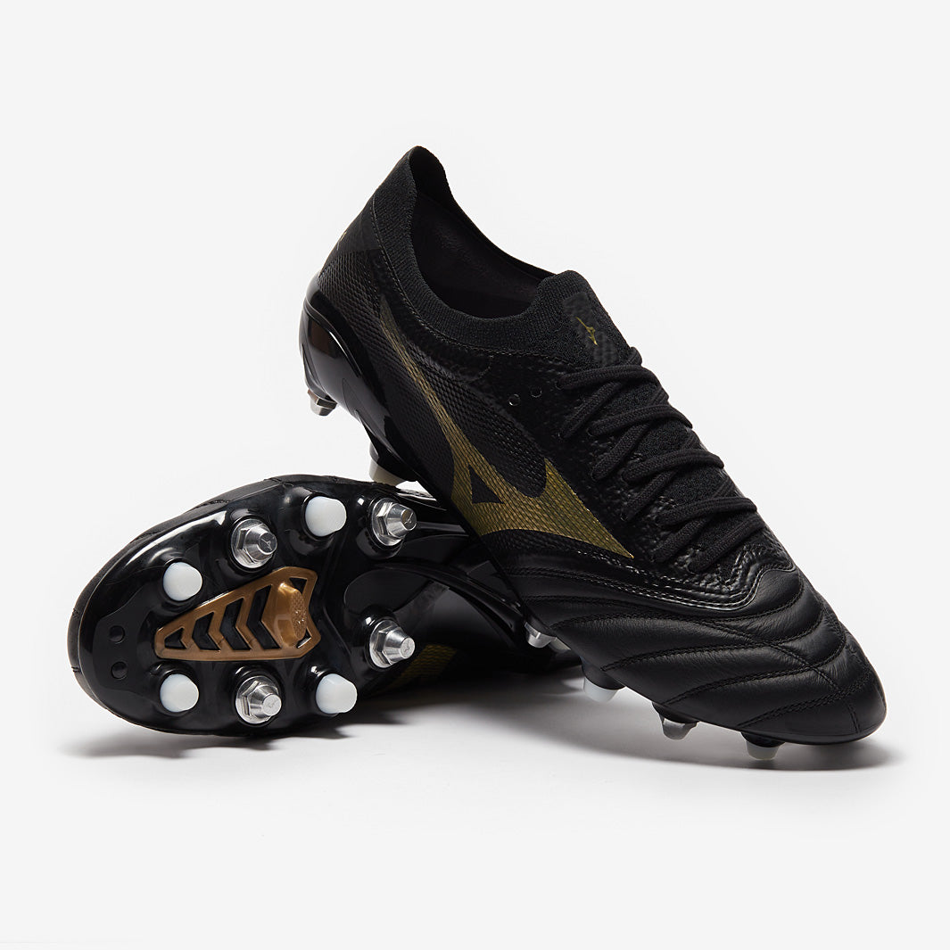 Mizuno Morelia Neo ブラック/ゴールド Mizuno Morelia Neo IV Beta Elite SG Mix - Black/Gold - Mens Boots