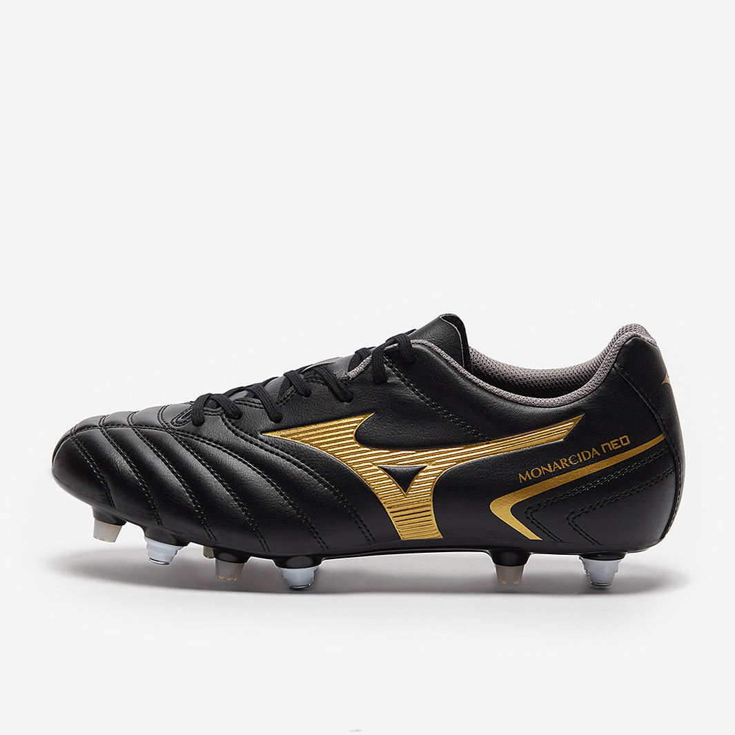 Mizuno Morelia Neo IV Pro SG Mix - Black/Gold - Mens Boots
