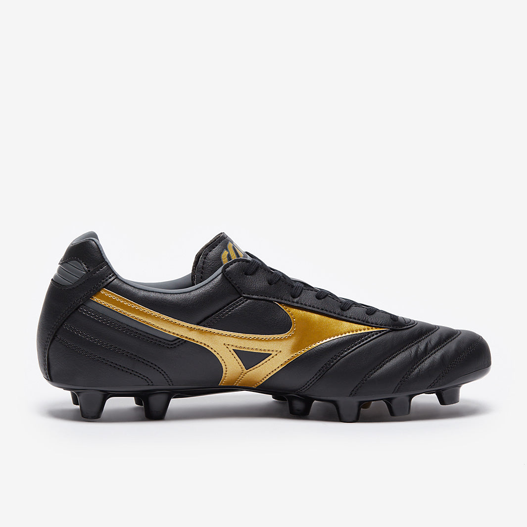 Mizuno Morelia II Pro FG - Black/Gold/Dark Shadow - Mens Boots