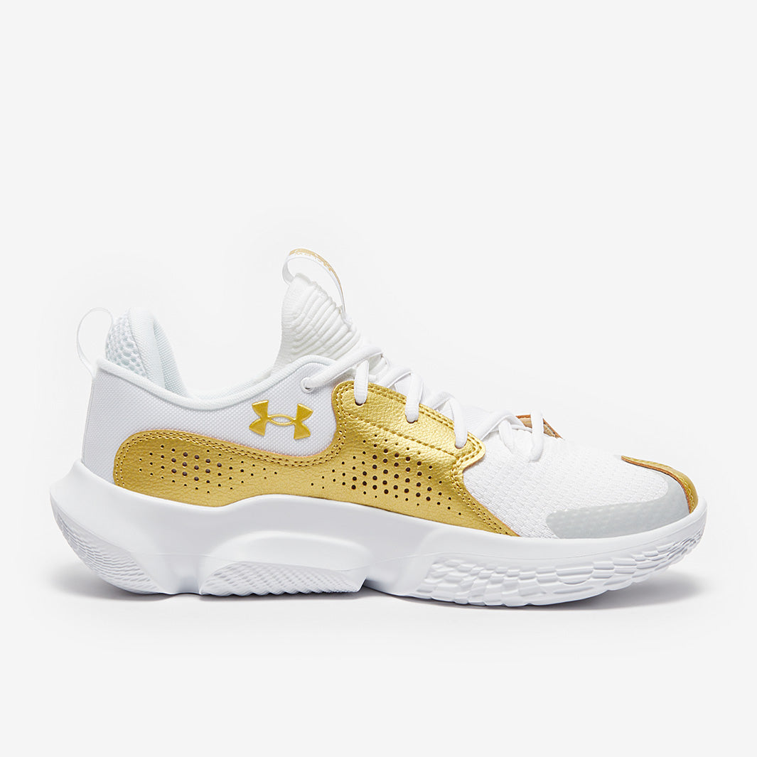 Under Armour Flow Futr X 3 - White/White/Metallic Gold - Mens Shoes