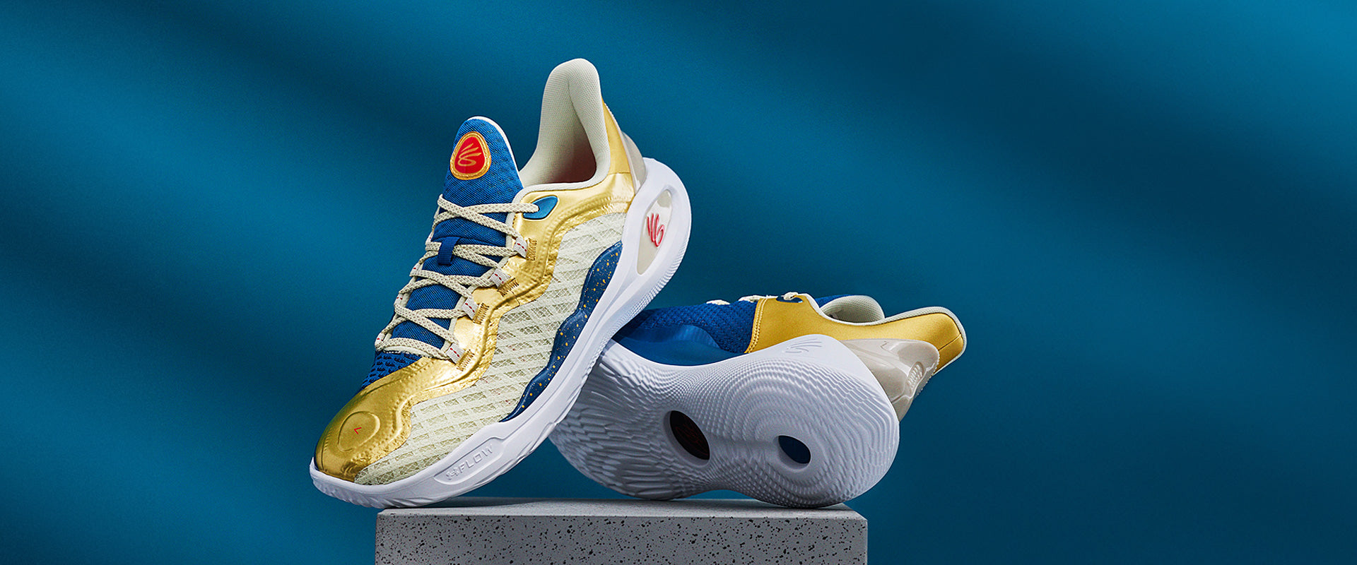 Under Armour Curry 11 - Lemon Ice/Metallic Gold/Red - Mens Shoes