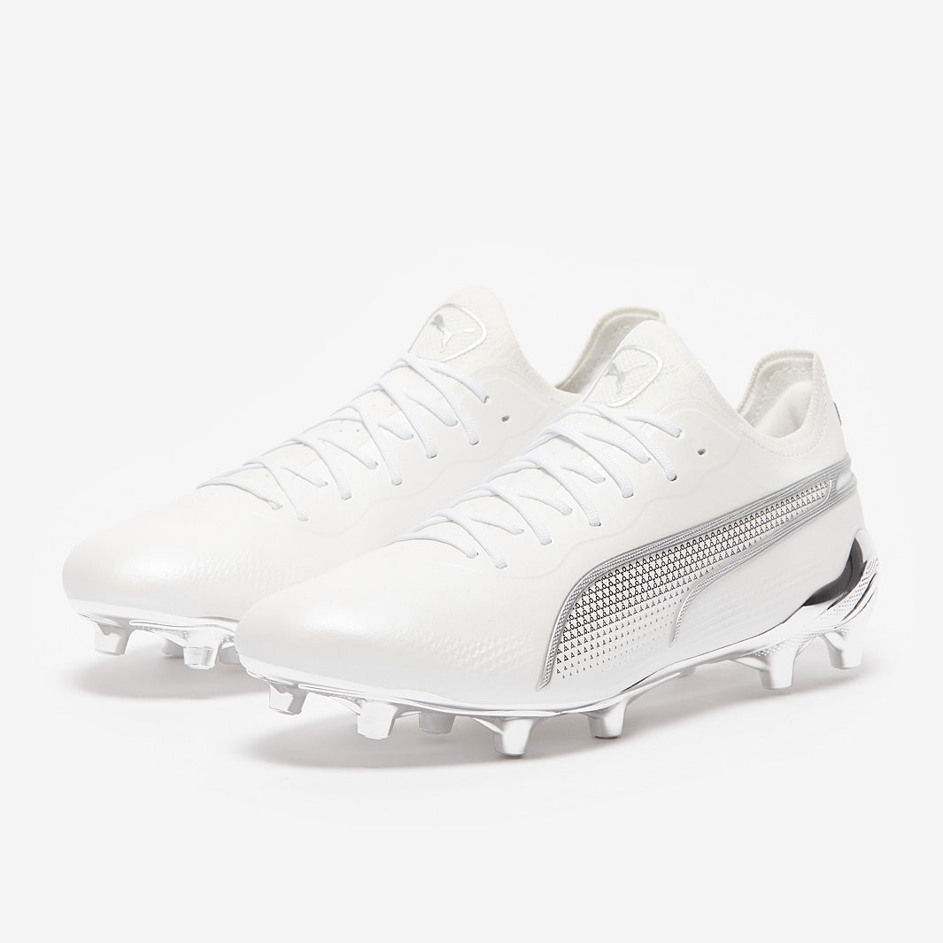 Puma King Ultimate 75+25 FG/AG - Puma White/Puma Silver - Mens Boots