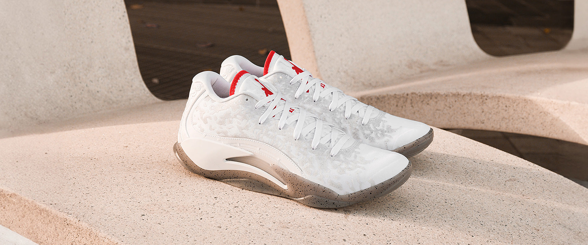 Jordan Zion 3 - White/University Red/Cement Grey - Mens Shoes