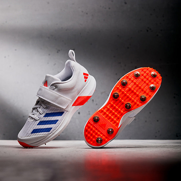 adidas adiPower Vector Cricket Spikes - White/Red/Blue - Mens Shoes adidas adiPower Vector Cricket Spikes - White/Red/Blue - Mens Shoes
