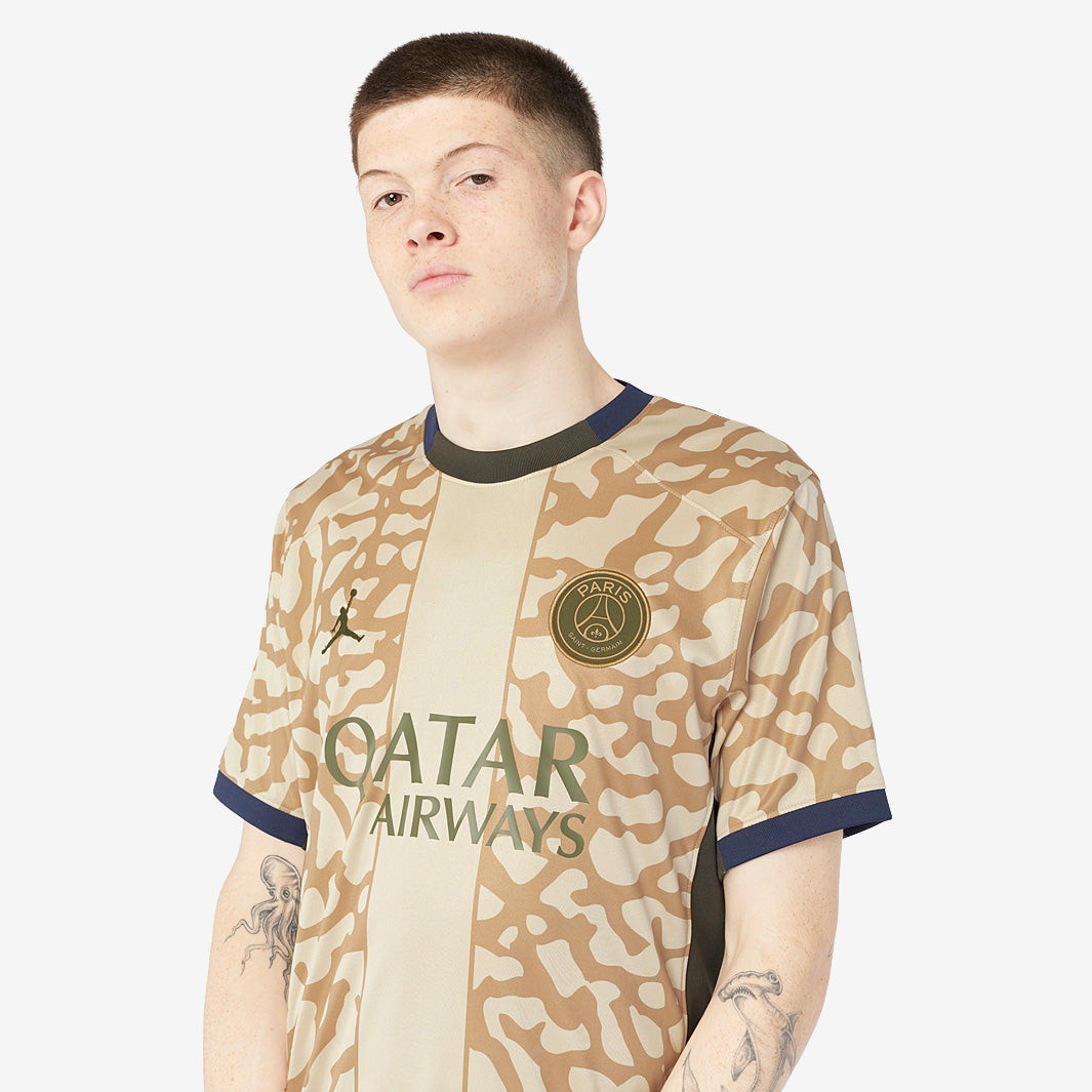 Jordan Paris Saint-Germain シャツ 迷彩柄 PSG M NK DF STAD JSY SS 4TH - Hemp/Obsidian/Sequoia/Rough Green