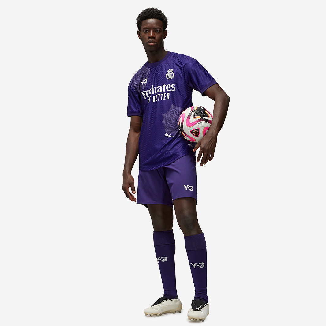 adidas Real Madrid x Y3 4th Shorts - Dark Purple - Mens Replica