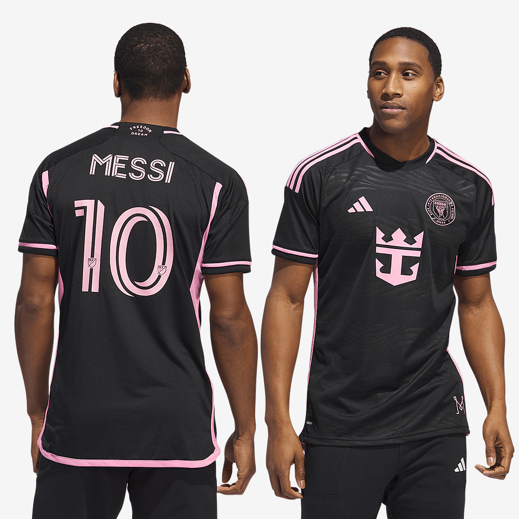 adidas Inter Miami 2024 Away Shirt with Messi 10 - Black - Mens