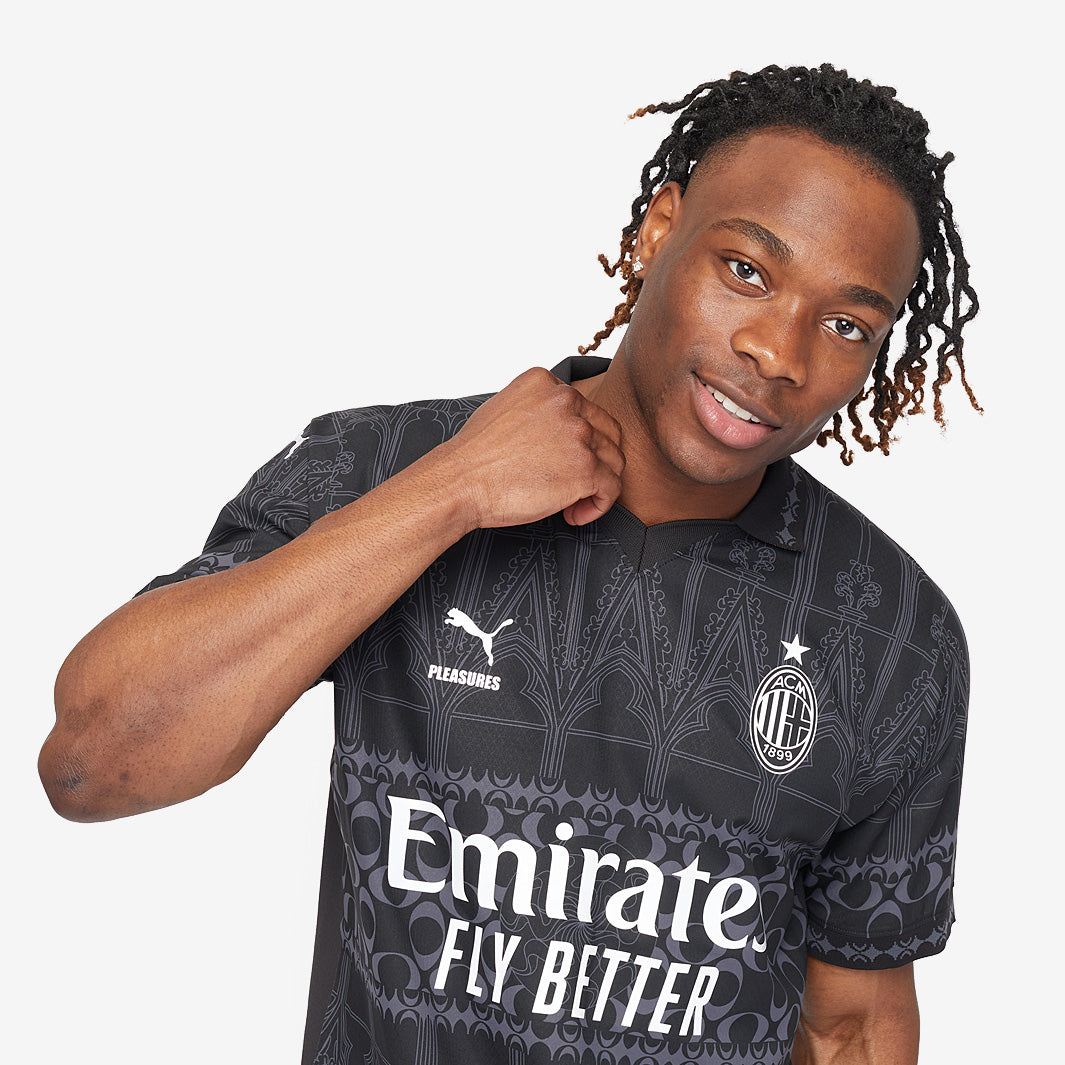 Puma AC Milan x Pleasures 23/24 Authentic Shirt - Puma Black/Asphalt