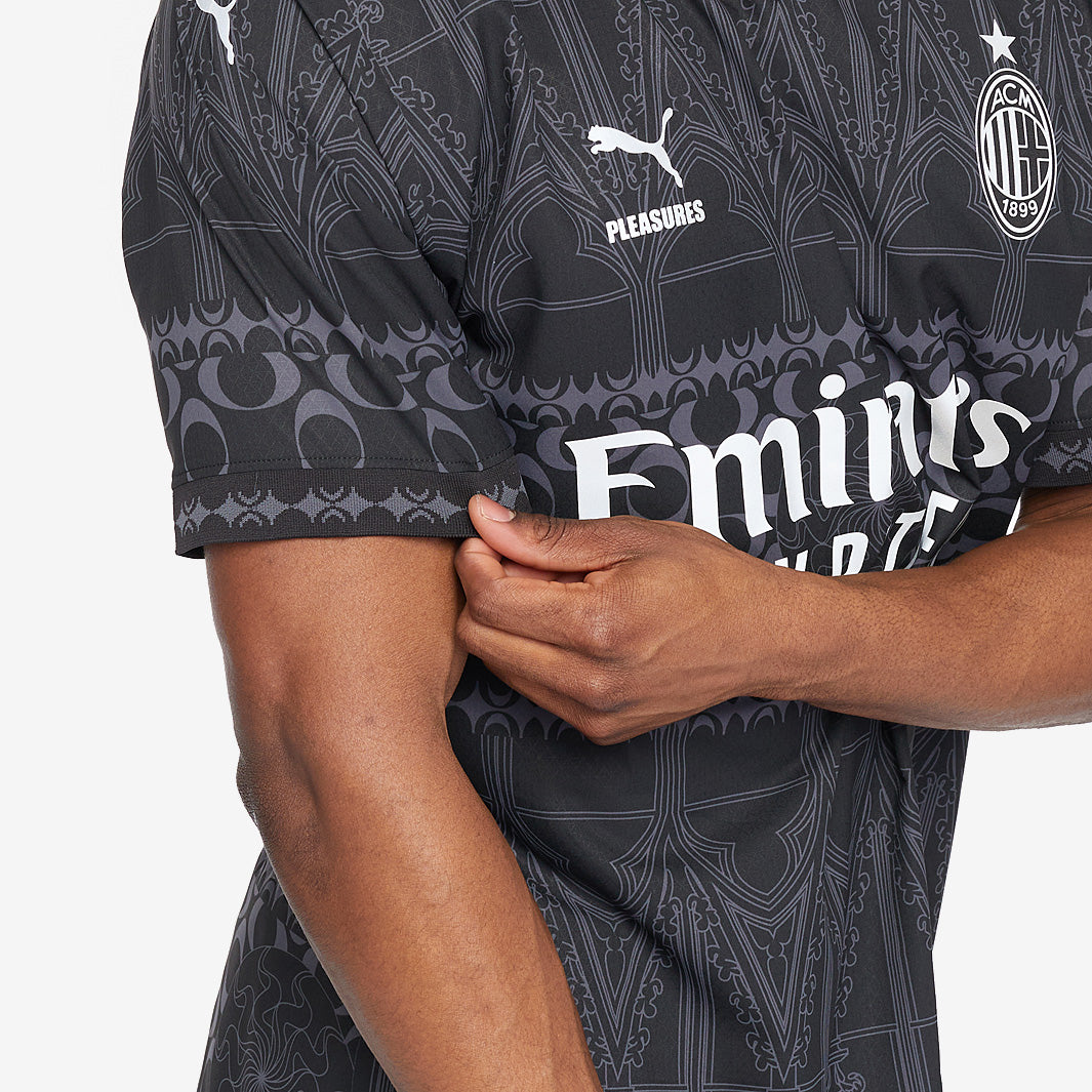 Puma AC Milan x Pleasures 23/24 Authentic Shirt - Puma Black/Asphalt