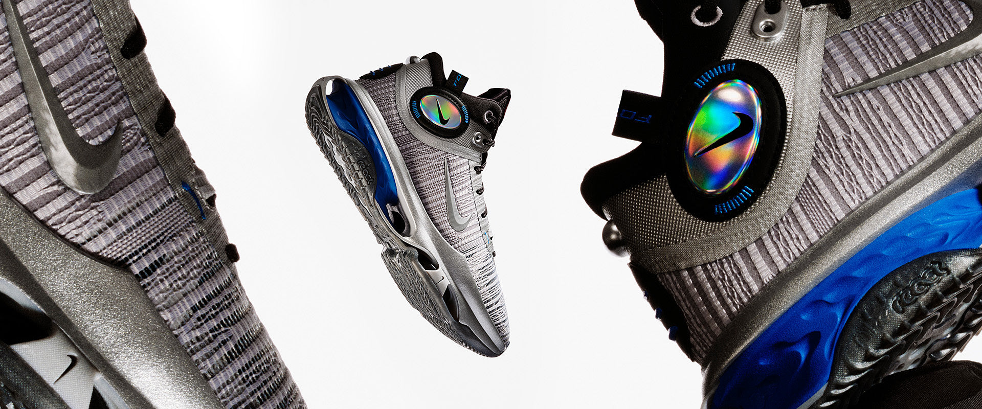 シューズ(男性用) Nike Air Zoom G.T. Jump 2 OLY Nike Air Zoom G.T. Jump 2 - Metallic Silver - Trainers - Mens Shoes