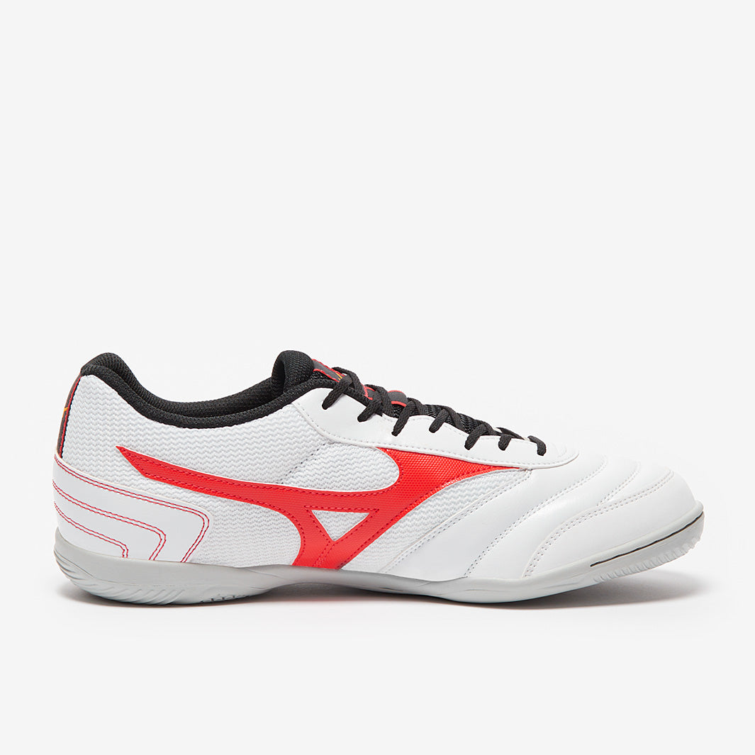 Mizuno Morelia Sala Club Indoor - White/Radiant Red - Adult Boots